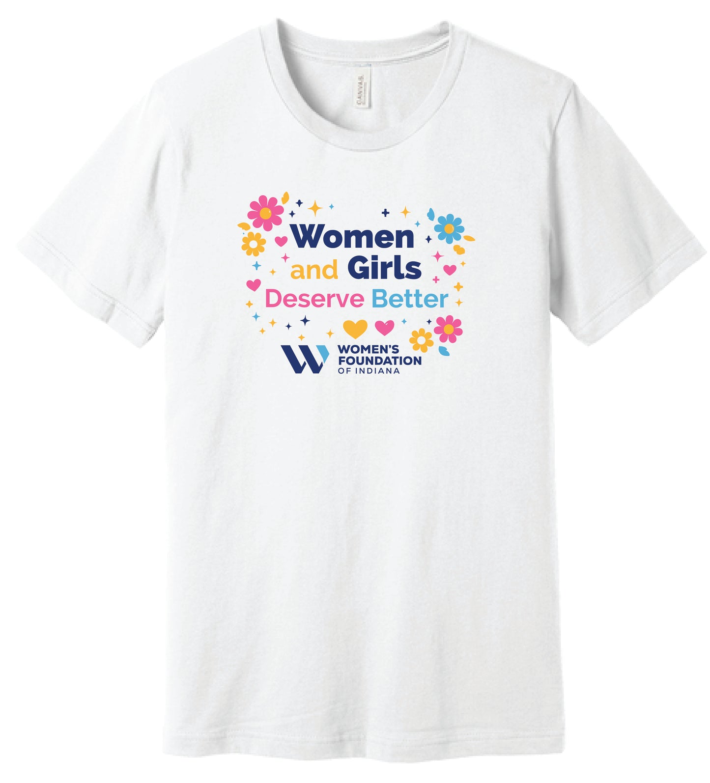 White Bella+Canvas Youth Jersey Short Sleeve Tee